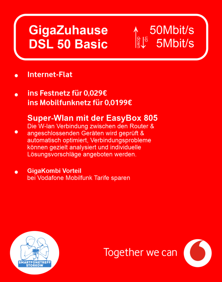 Vodafone GigaZuhause 50 Basic ohne telefonie mit 50Mbit/s